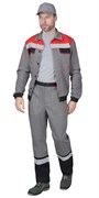 Костюм "СИРИУС 5120" куртка, брюки средне-серый с красным и СОП