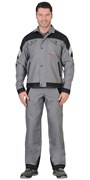 Куртка "СИРИУС-Пекин" серый с черным пл. 275 г/кв.м