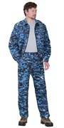 Костюм "СИРИУС-Блокпост" куртка, брюки (тк.кроун-принт) КМФ Цифра синяя