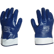 Перчатки рабочие защитные Scaffa NBR4530 хлопковые с нитрильным покрытием синие