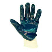 Перчатки рабочие защитные Scaffa NBR1515 хлопковые с нитрильным покрытием синие