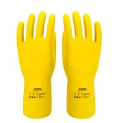 Перчатки КЩС латексные Scaffa Луч К50Щ50 Cem L40 для защиты от химических воздействий желтые