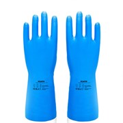 Перчатки КЩС нитриловые Scaffa Практик К80Щ50 Cem N38 для защиты от химических воздействий синие