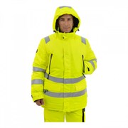 Зимняя сигнальная куртка-парка Brodeks KW220, желтый