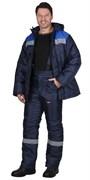 Костюм "Рост-Норд" куртка брюки, темно-синий с васильковым. Тк.Оксфорд  (ЧЗ)