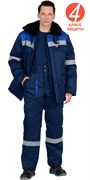 Костюм "СЕВЕР-1" зимний: куртка дл.,брюки синий с васильковым и СОП  (ЧЗ)
