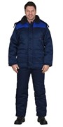 Куртка "Профессионал" дл.,зимняя тёмно-синяя с васильковым  (ЧЗ)