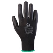 JP011b Перчатки черные с полиуретановым покрытием 
