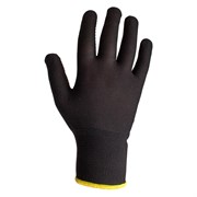 JS011pb Перчатки легкие черные бесшовные из полиэфирный волокон