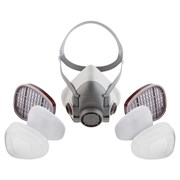 Комплект для защиты дыхания Jeta Safety J-SET 5500P: полумаска, фильтры А1E1 (2 шт), предфильтры P2 (4 шт), держатели (2 шт)