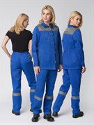 Костюм женский Весна-1 СОП CH (тк.Смесовая,210) брюки, васильковый/серый