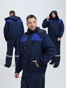 Куртка зимняя укороченная Фаворит (тк.Смесовая,240), т.синий/васильковый/серый, 44-46; 170-176, шт