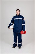 Костюм сварщика зимний Гефест-СОП 2 кл.защиты (тк.Хлопок-ОП,420) брюки, т.синий