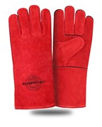 Краги спилковые ЯМАЛ Safeprotect красные (флисовая подкладка) р.10,5 (х12х60)