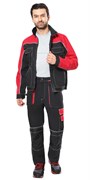 Костюм СИРИУС-АГАТ куртка, брюки черный с красным пл. 260 г/кв.м. ВО отделка