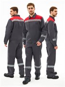 Костюм Липецк-1 СОП CH (тк.Смесовая,280) брюки, т.серый/красный