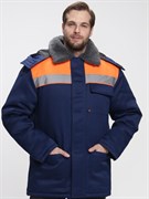 87466427 Куртка зимняя для бригадира NEW (тк.Смесовая,210), т.синий/оранжевый