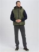 Жилет утепленный с капюшоном Респект (тк.Таслан), хаки