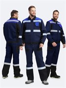 Костюм Виват-2 Премиум CH МВО (тк.Смесовая,240) п/к, т.синий/черный/васильковый