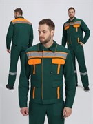 Костюм для ИТР СОП IMP (тк.Саржа,250) брюки, т.зеленый/оранжевый