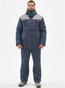 Костюм зимний Флофт-2 Премиум IMP (тк.Смесовая,240) п/к, т.серый/св.серый/красный