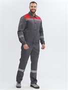 Костюм Лигор-2 СОП (тк.Смесовая,210) п/к, т.серый/красный