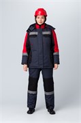 Костюм зимний женский Вектрон-2 СОП У. (тк.Смесовая,240) п/к, черный/красный/серый