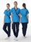 Костюм женский Симпл-001 (тк.Смесовая,120) MedLine, т.синий/ярко-голубой - фото 100137