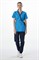 Костюм женский Симпл-001 (тк.Смесовая,120) MedLine, т.синий/ярко-голубой - фото 100139