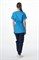 Костюм женский Симпл-001 (тк.Смесовая,120) MedLine, т.синий/ярко-голубой - фото 100140