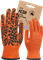 Перчатки трикотажные с ПВХ Рябина-10 оранжевый, (Пер 059Я) картонный ярлык - фото 104296