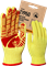 Перчатки трикотажные с ПВХ "ТУРБО" желтый/красный, (Пер 050Я), картонный ярлык - фото 104298