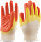 Перчатки ОРАНЖ, х/б с 2-м латексом - фото 104303