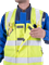 Жилет-накидка сигнальный для страховочной привязи, флуоресцентный желтый - фото 104780