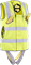 Жилет-накидка сигнальный для страховочной привязи, флуоресцентный желтый - фото 104782