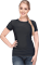 Футболка с лайкрой женская черная - фото 109184