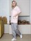Женский костюм Ирис (ткань ТиСи), розовый/серый - фото 143122