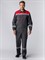 Костюм Липецк-1 СОП (тк.Смесовая,260) брюки, т.серый-меланж/красный - фото 48681