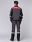 Костюм Виват-1 Премиум (тк.Смесовая,240) брюки, серый/черный/красный - фото 48780