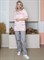 Костюм женский Ирис (тк.ТиСи), розовый/серый - фото 48957
