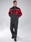 Костюм Нембус-1 СОП (тк.Смесовая,220) брюки, т.серый/красный - фото 49005