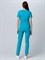 Костюм женский хирургический Модерн-001 (тк.Спандекс,175) MedLine, голубой - фото 49056