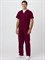 Костюм универсальный хирурга (тк.Панацея,160), бордовый - фото 49154