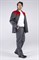 Костюм Стандарт (тк.Смесовая,210) брюки, т.серый/красный - фото 49173