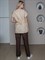Костюм женский Мокко (тк.ТиСи,120), коричневый/бежевый - фото 49440