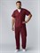 Костюм мужской хирурга (тк.ТиСи), бордовый - фото 53585