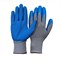 Перчатки нейлоновые с рифленым нитриловым покрытием, серо-синие - фото 54434