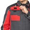 Костюм мужской Бренд 1 2020 темно-серый/красный (куртка и брюки) - фото 55429