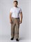 Костюм Респект (тк.Саржа,250) брюки, бежевый/коричневый - фото 5569