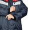 Куртка женская утепленная Сарма темно-синий/красный с капюшоном - фото 55729